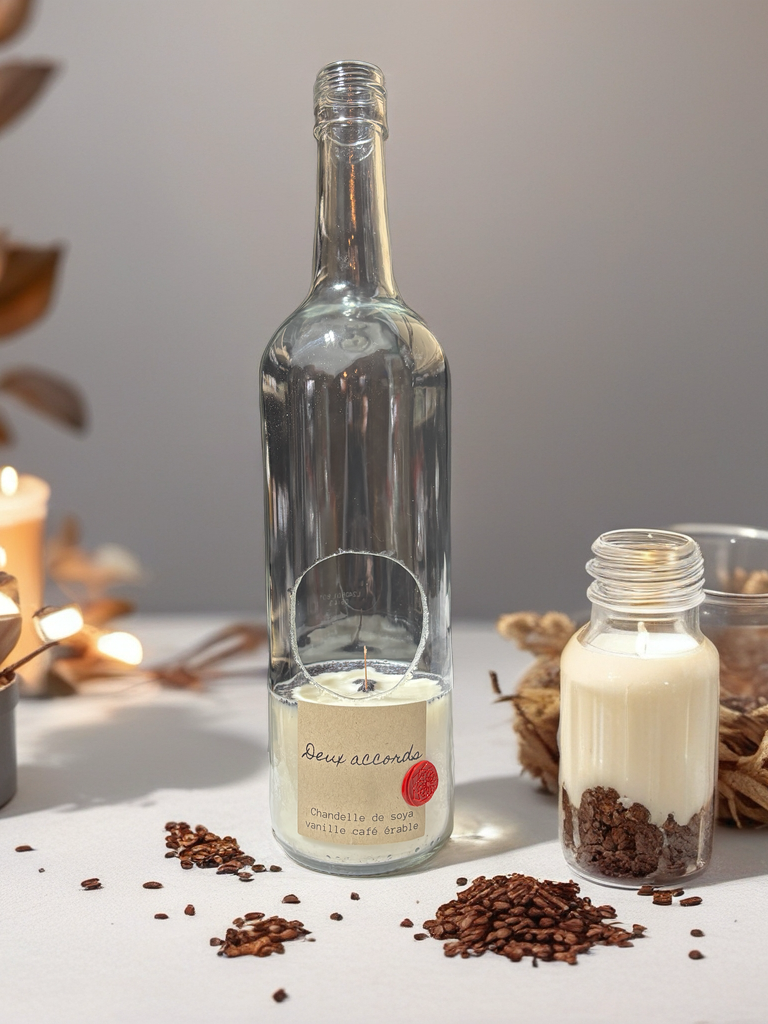 Chandelle de soya - vanille café érable