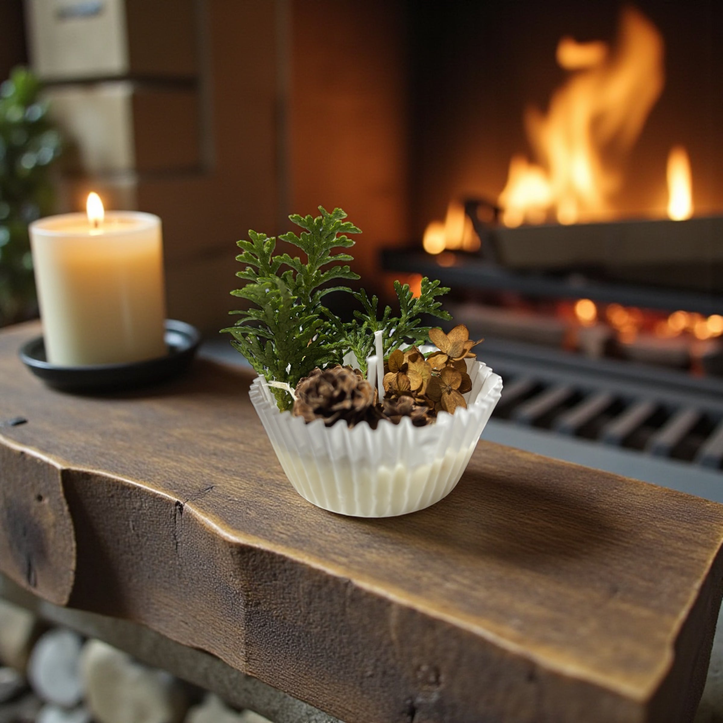 Allume-feux pour foyer - Pomme cannelle