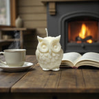 bougie de soya en forme d'hibou