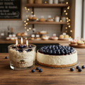 Gâteau au fromage et bleuets
