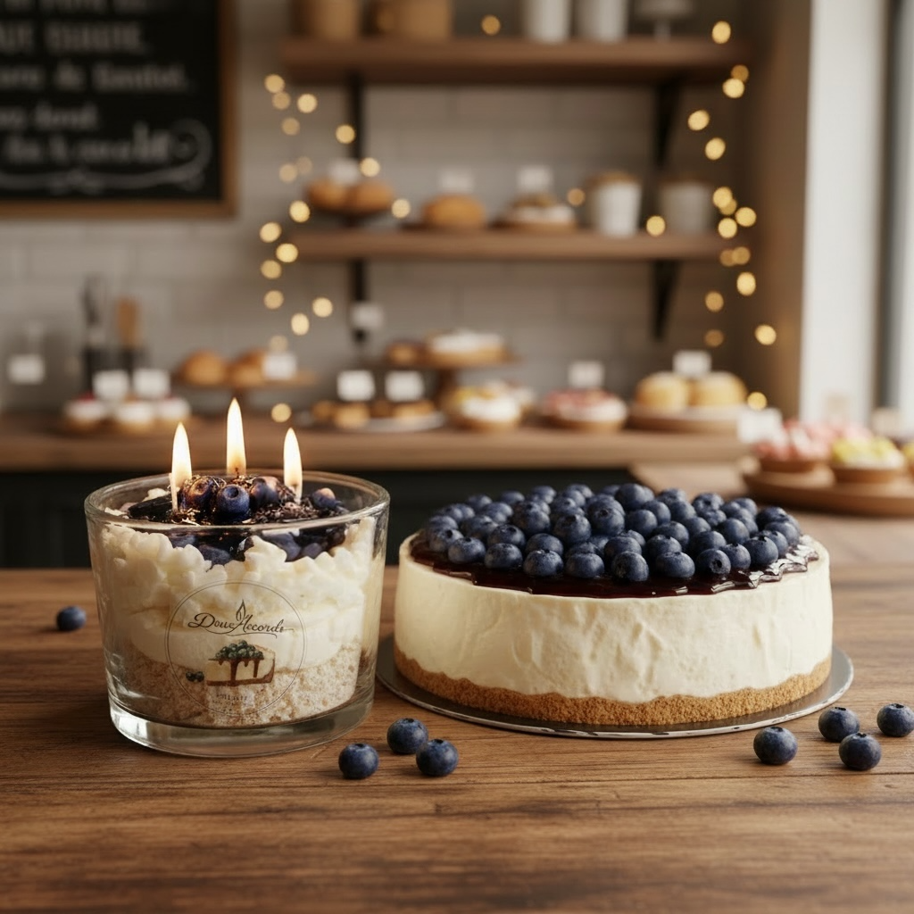 Gâteau au fromage et bleuets