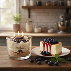 Gâteau au fromage et bleuets