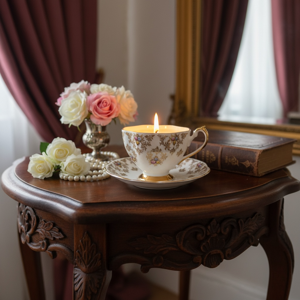 chandelle de soya - tasse de porcelaine 