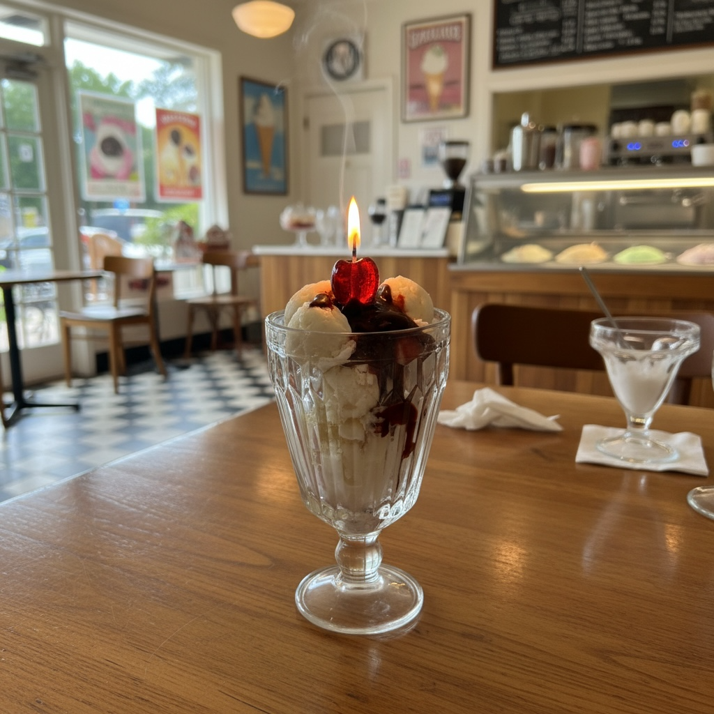 Coupe Glacée & coulis décadent au chocolat