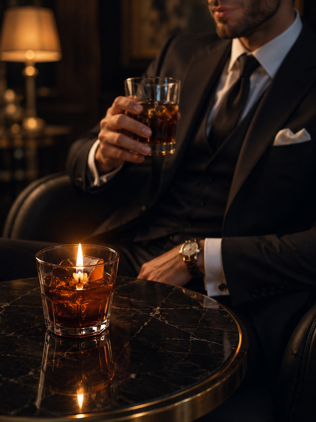 rhum et coke bougie