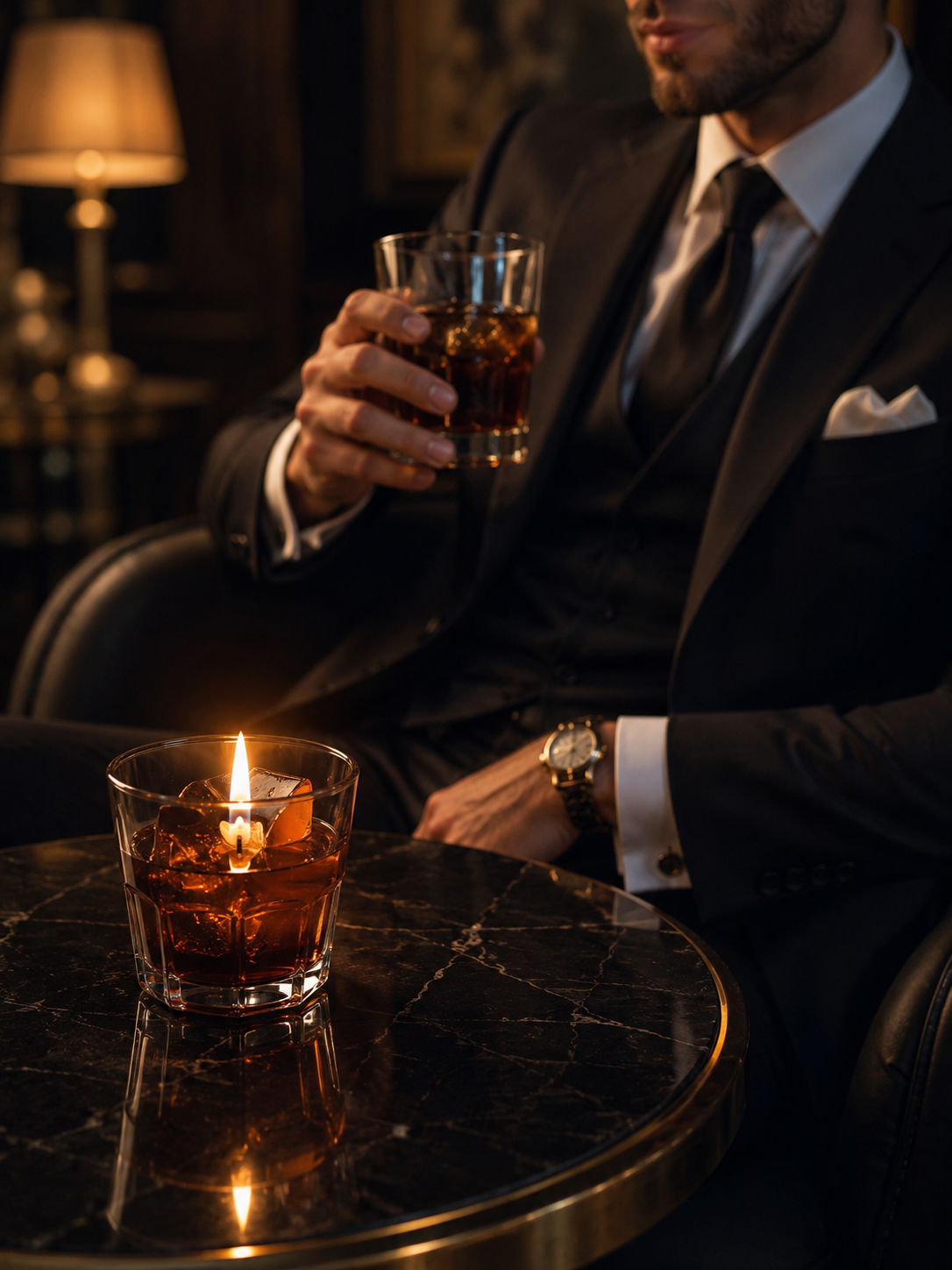 rhum et coke bougie