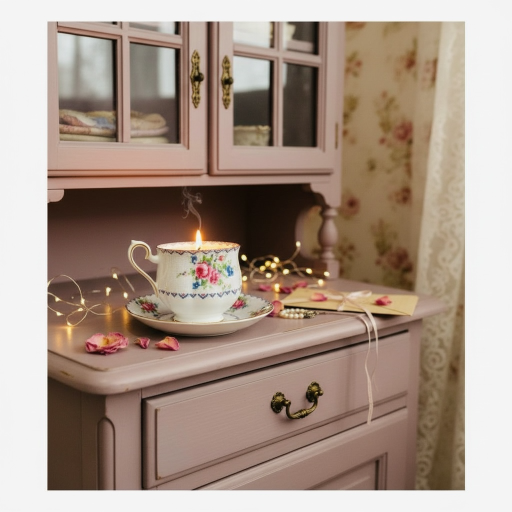 tasse de thé - bougie